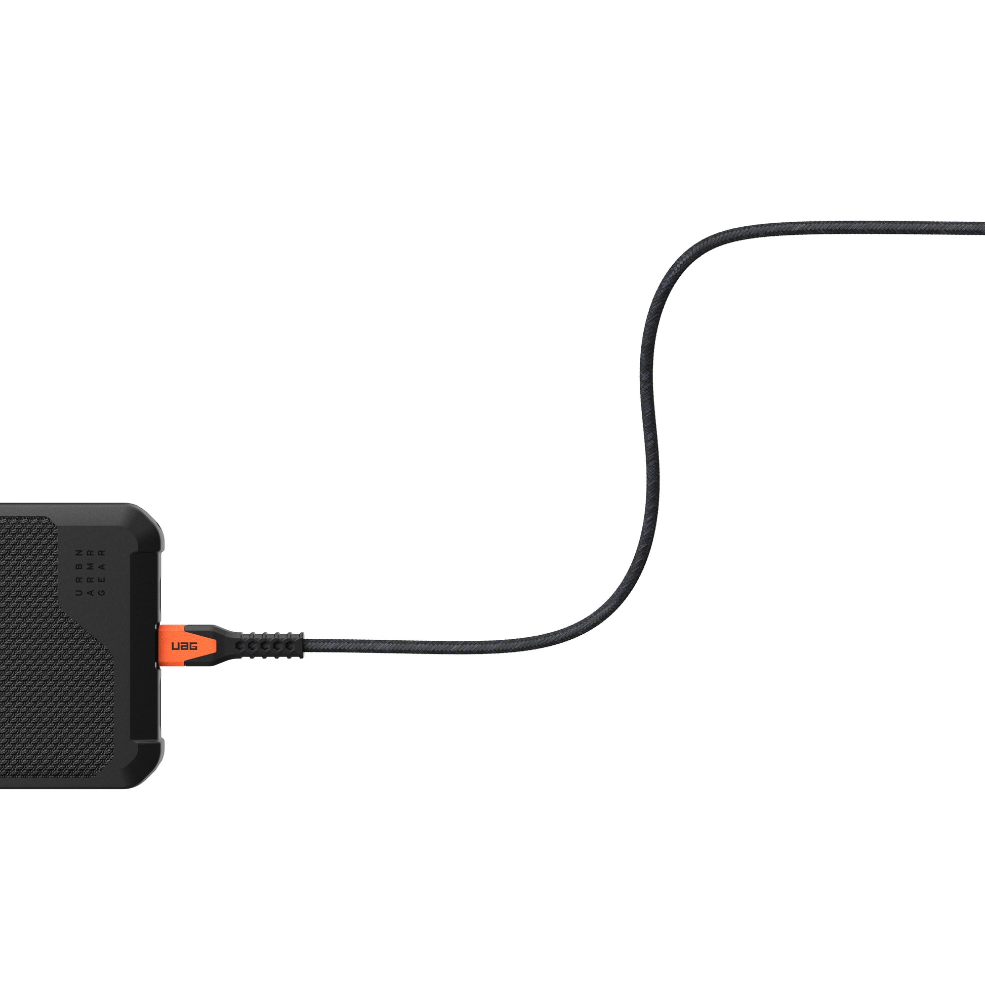 Urban Armor Gear UAG 016 USB-C auf Lightning Kabel, 1,5 m, Schwarz, Orange, geflochten (Nylon), MFi zertifiziert