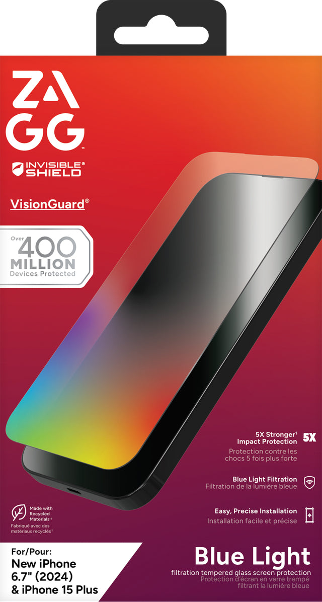 ZAGG GLASS ELITE VSNGRD – für Apple iPhone 15 Plus – Glas