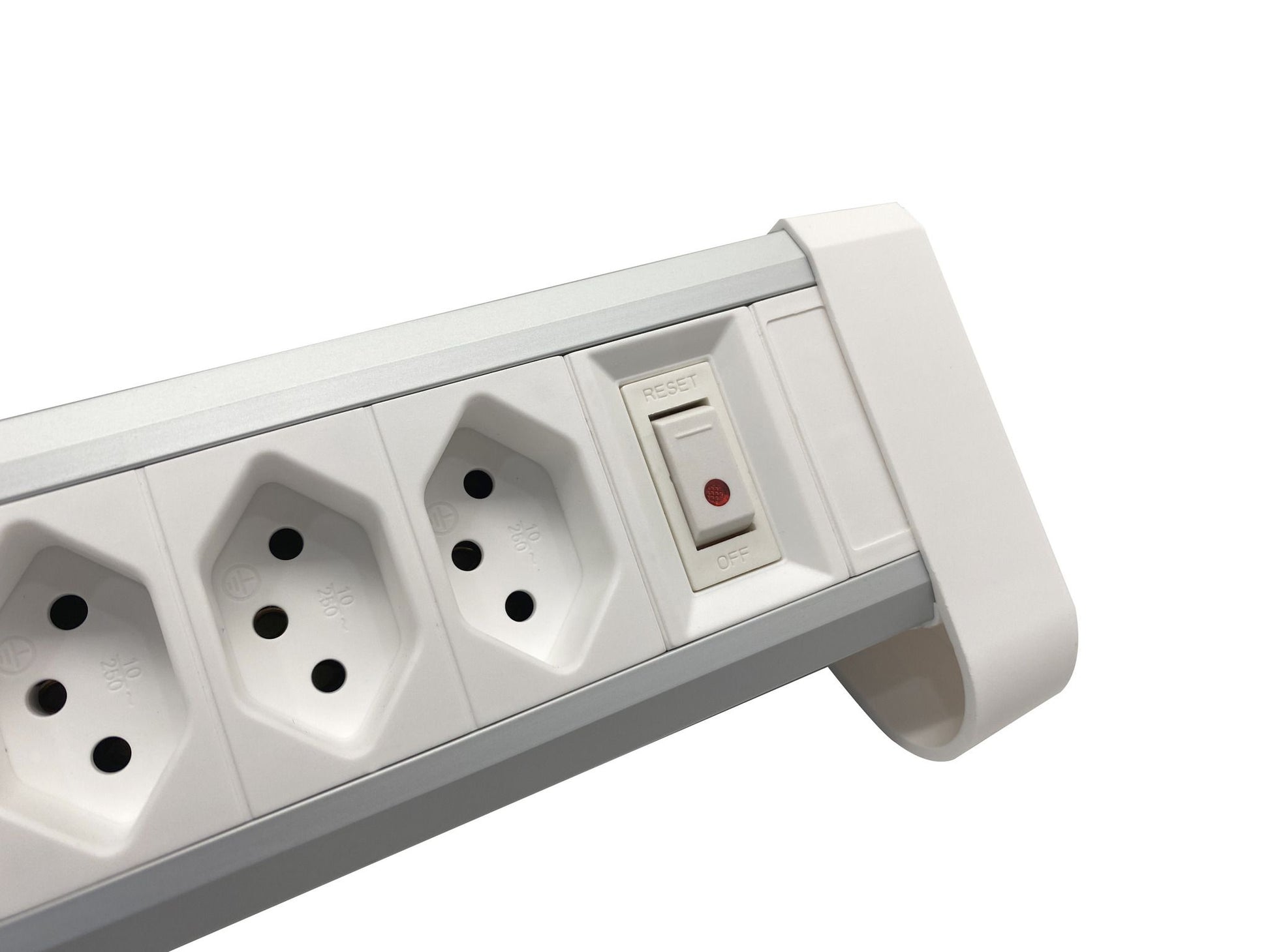 M. Schönenberger 85.861.4A – Tischsteckdosenleiste, 4× T13, 2× USB-A + 1× USB-C, 2 m, Stecker T12