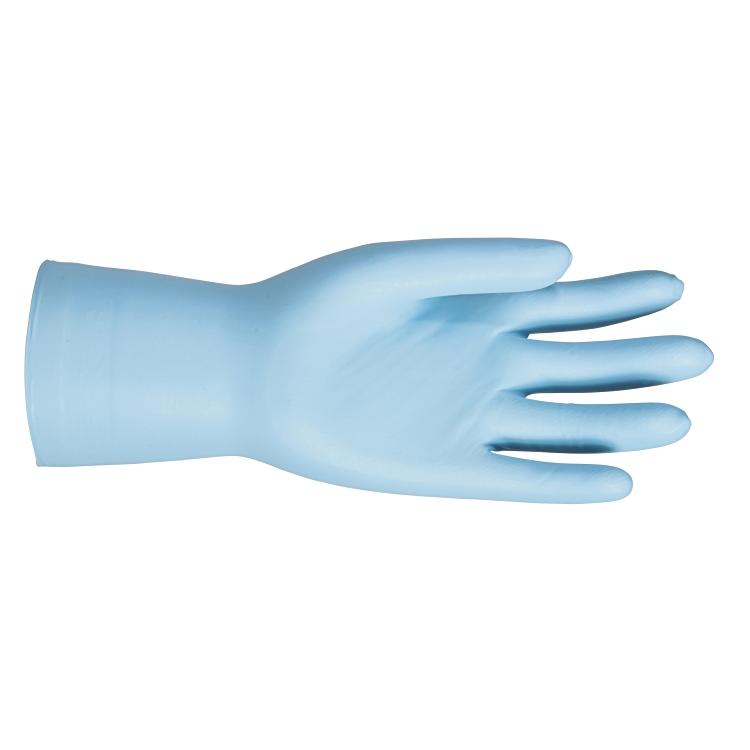 Kcl by honeywell Einweghandschuhe Nitril – Grösse 8 (M), 50 Stück – Blau, puderfrei, lange Stulpe