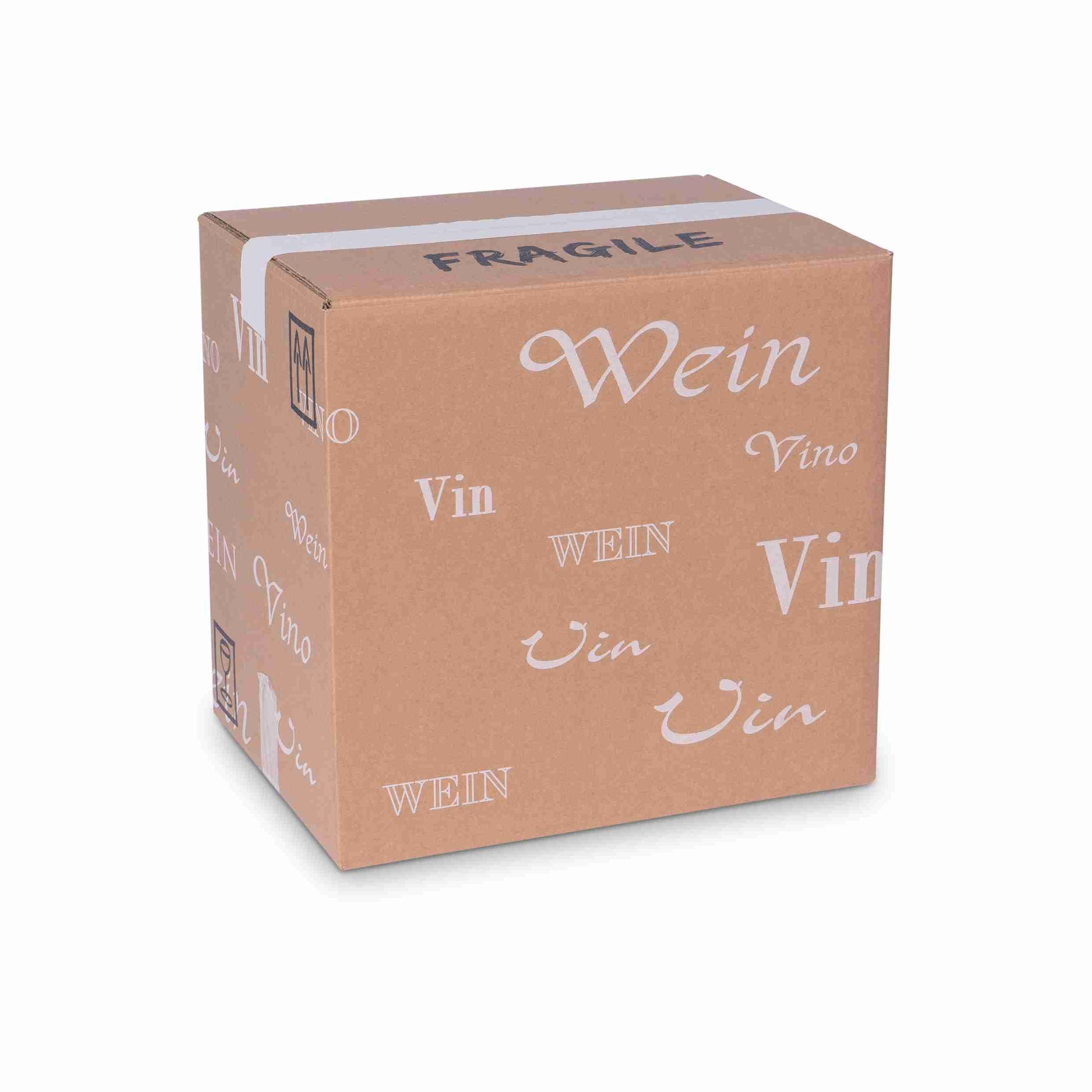 Model Weinversandkarton – für 12 × 0,75 l, max. 330 mm & Ø83 mm – 350 × 265 × 330 mm, braun – 1 Stk., ab 20 Stk.