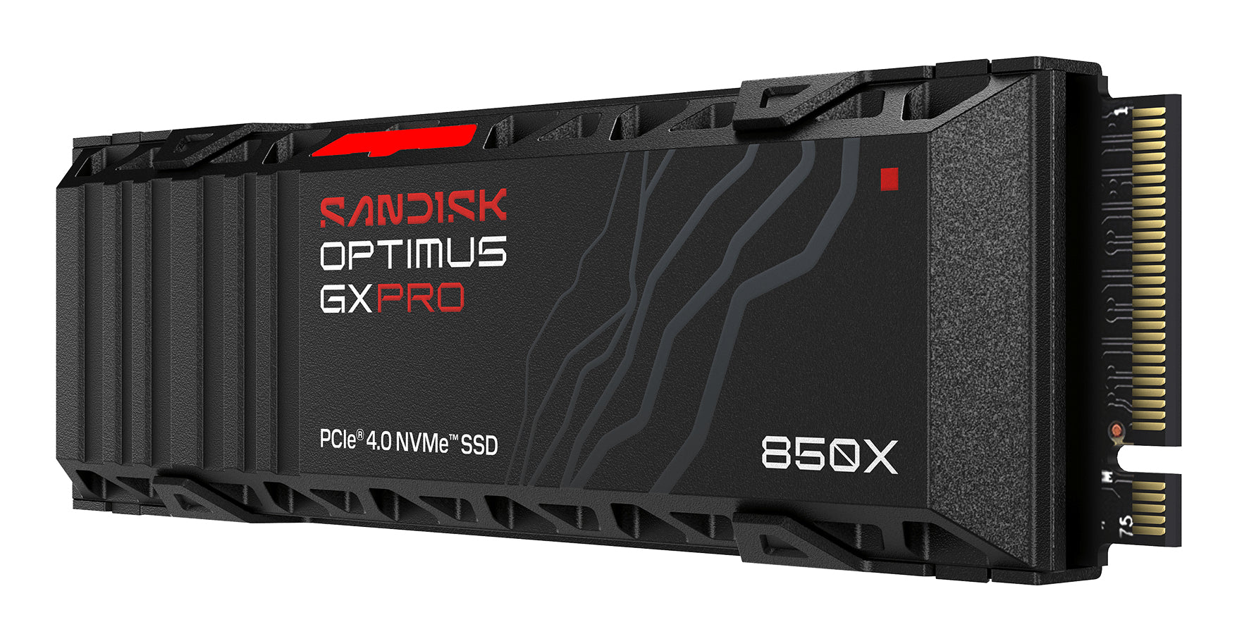 SanDisk Optimus GX PRO 850X – 2 TB M.2 2280 NVMe PCIe 4.0 SSD, 7300/6600 MB/s, Kühlkörper