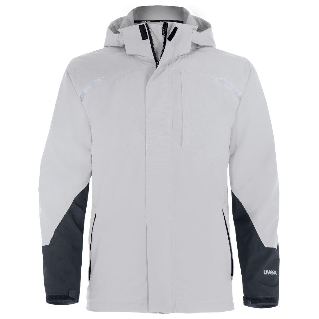 Uvex Wetterjacke suXXeed – S – Schwarz/Weiss, Polyester, Wassersäule 8 000 mm, OEKO-TEX Standard 100