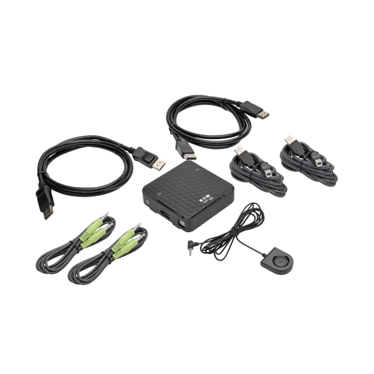 Tripp Lite B004-DP2UA2-K – 2-Port DP KVM-Switch – 3840 × 2160, USB 2.0-Hub, Audio