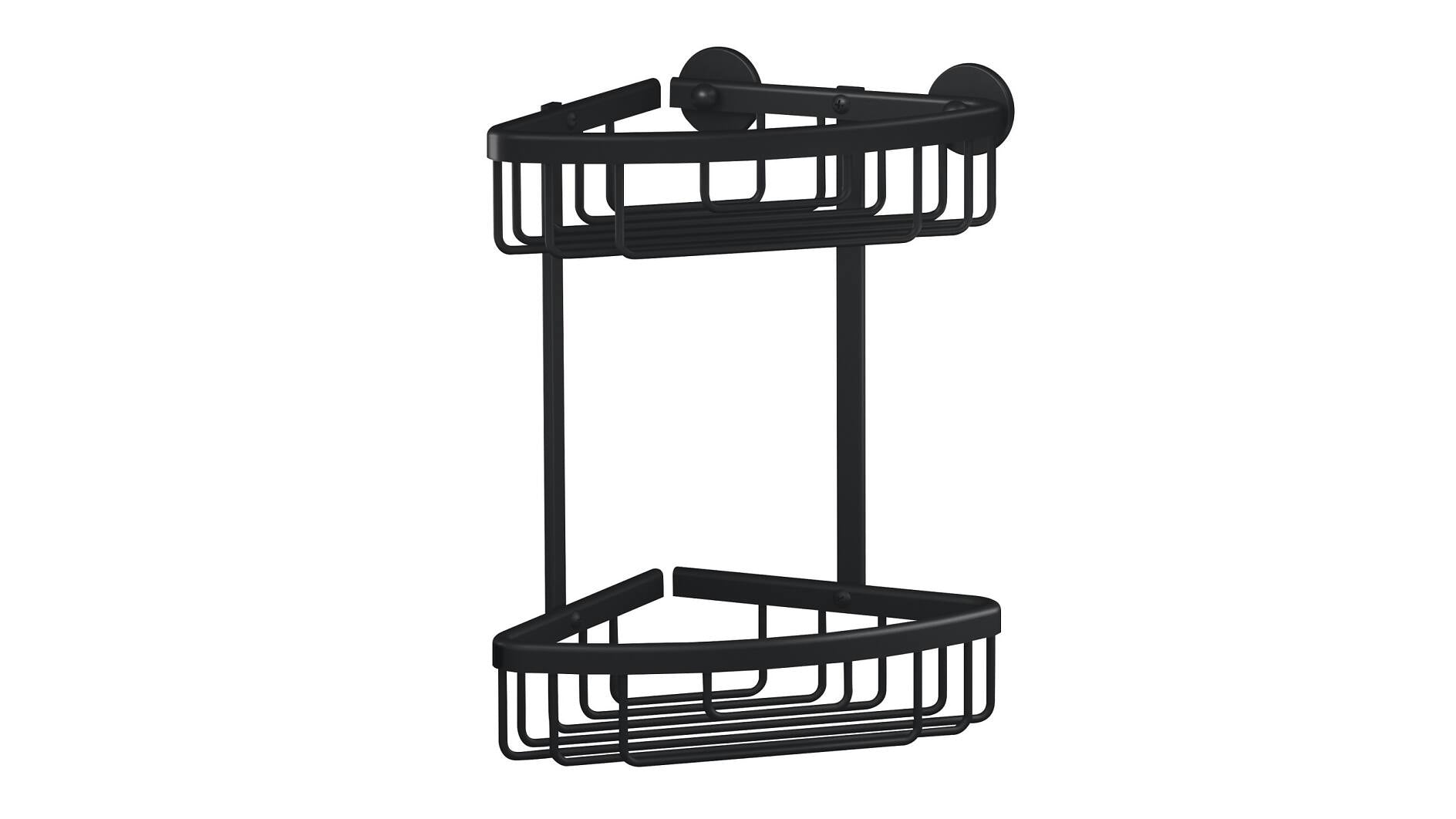 TESA Seifenhalter (Wand) ALUXX BLACK – Aluminium, Wandmontiert, 5 kg, 16,3×16,3×26,2 cm
