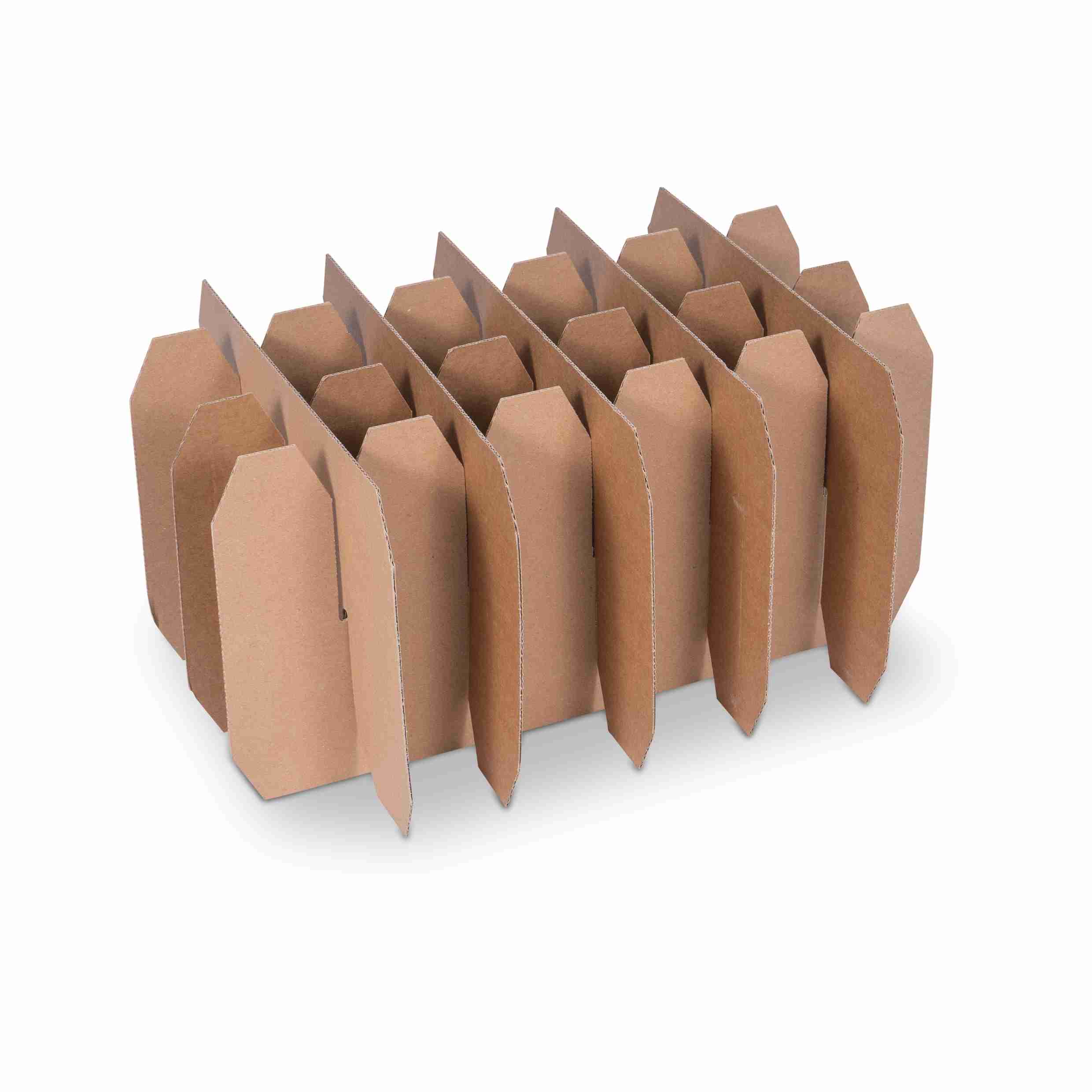 Model Einlagekarton – 795 × 1'119 mm – Karton – braun – für 24 Flaschen (max. H 236 mm, Ø 62 mm) – 1 Palette (1'100 Stk.)