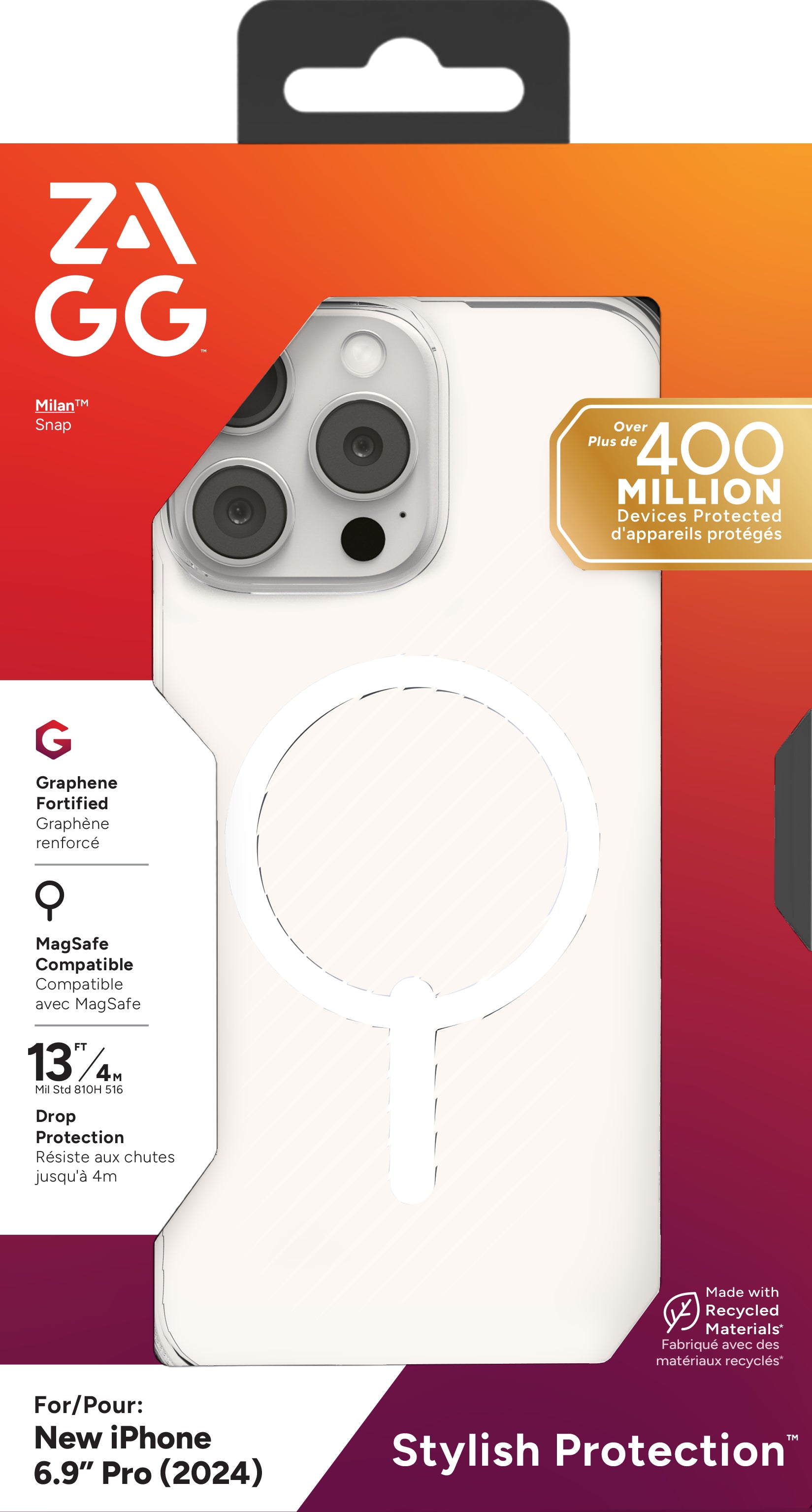 ZAGG Backcover Luxe Snap – für Apple iPhone 16 Pro Max – transparent