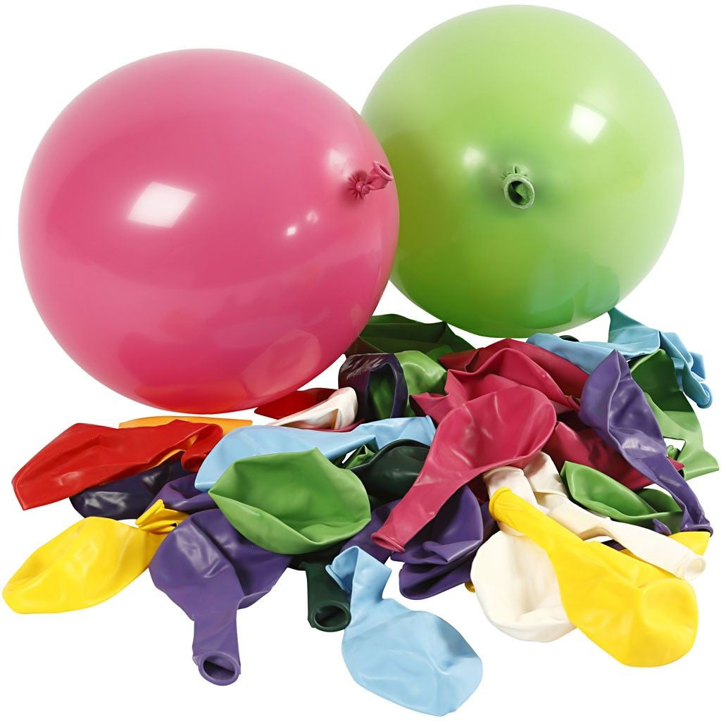Creativ Company Luftballons Uni – mehrfarbig – Ø 23 cm – Latex – 100 Stk