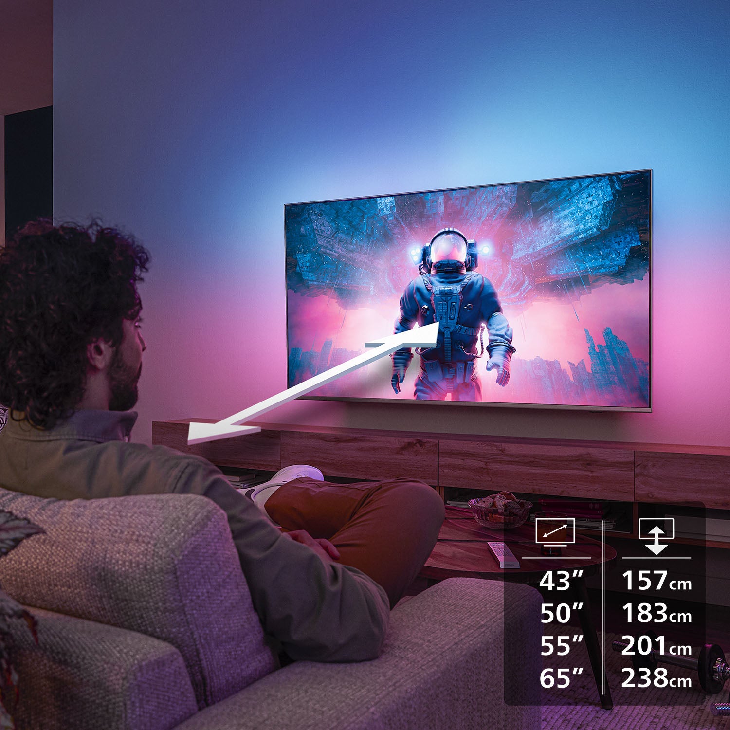 Philips 55PUS8500/12 – 55" QLED UHD 4K, Titan OS, Ambilight (2025)
