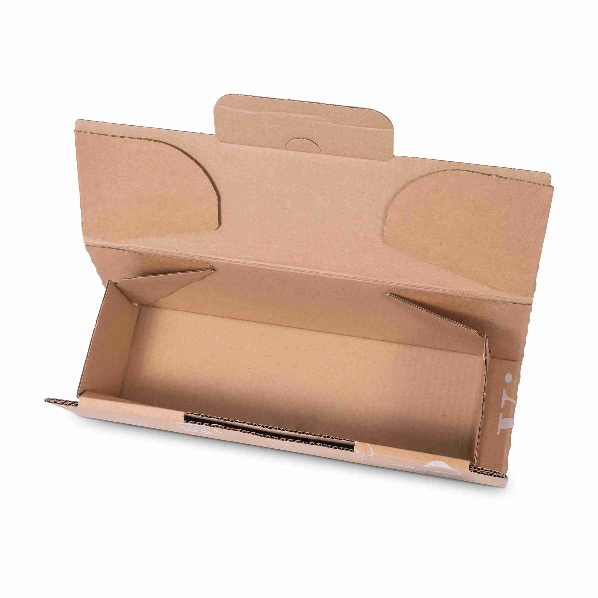 Model Weinversandkarton – für 1 × 0,75 l, max. 330 mm & Ø90 mm – 99 × 99 × 323 mm, braun, selbstklebend – 1 Stk., ab 800 Stk.