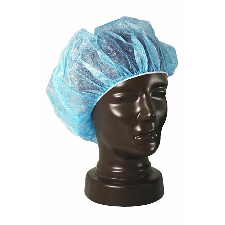 Weitawear Vlieshaube Princess B – 53 cm, 100 Stück – Blau, Polyestervlies, 12 g/m², latexfrei, mit Gummizug