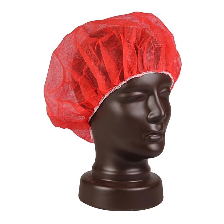 Weitawear Vlieshaube Princess B – 61 cm, 100 Stück – Rot, Polyestervlies, mit Gummizug