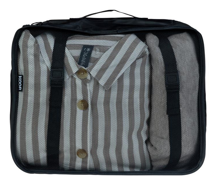 KOOR Organizer-Set Reesa – 37 l – schwarz, Polyester – 4 Stk.