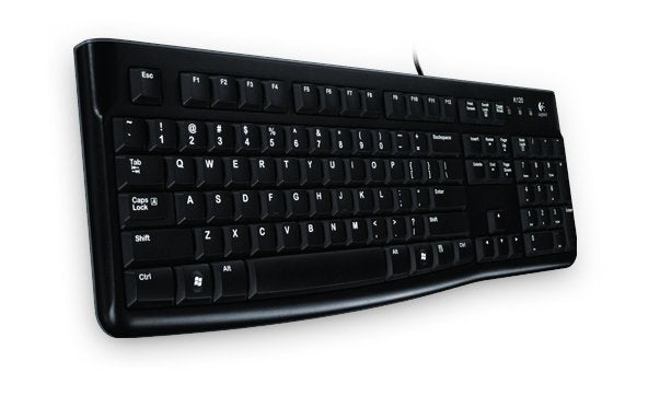 Logitech K120 – Tastatur, kabelgebunden (USB-A), DE-Layout (DE) – für Windows & Linux