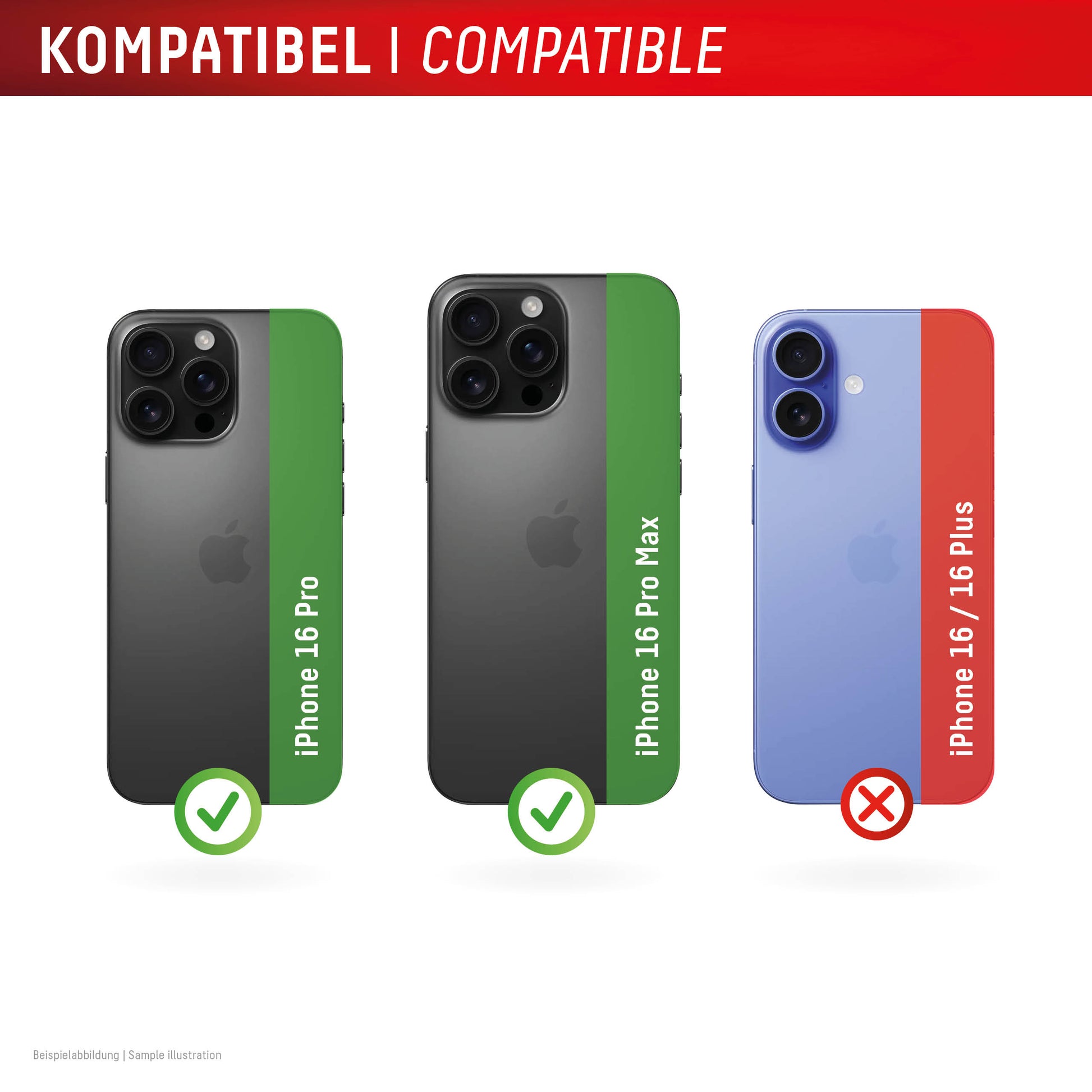 E.V.I. Kameralinsenschutz, 10H – für iPhone 16 Pro/16 Pro Max –  – Schwarz/Transparent