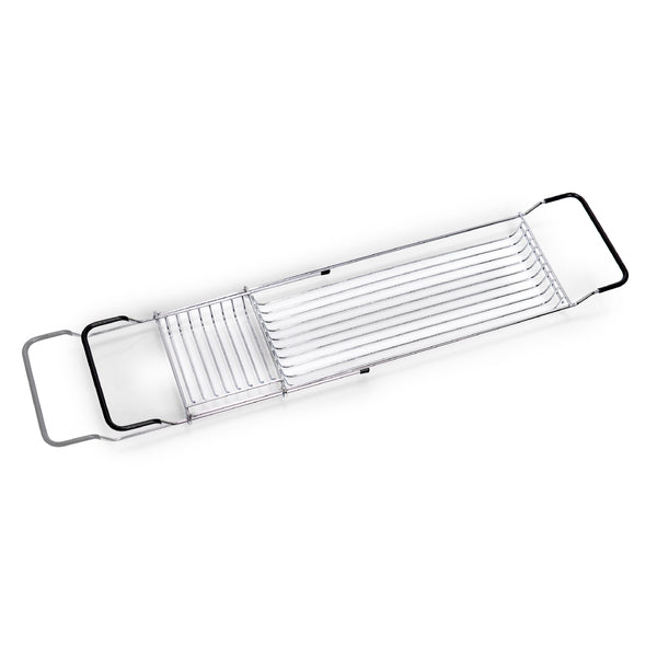 Zeller Present Aufbewahrungsbox (Bad) – 65,5–76,5×15,5×4 cm, Metall, Silber