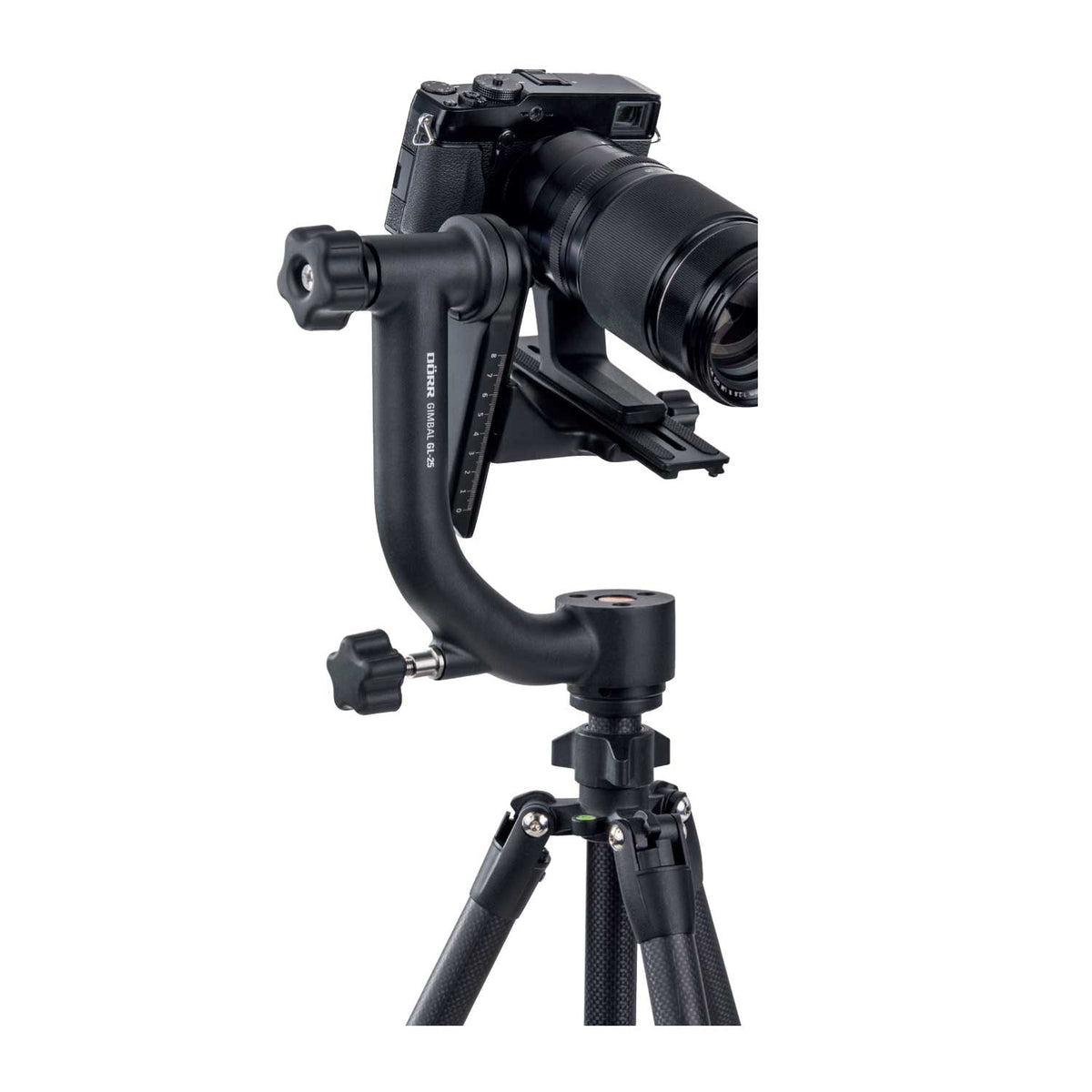 Dörr GL-25 Stabilisierungskopf – 8 kg Traglast, 230 mm Höhe – für DSLM, DSLR, Camcorder – Schwarz