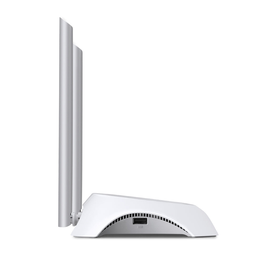 TP-Link TL-MR3420 WLAN-Router – Wi-Fi 4 (802.11n), 300 Mbit/s, 4× 10/100 Mbit/s LAN, 1× USB 2.0