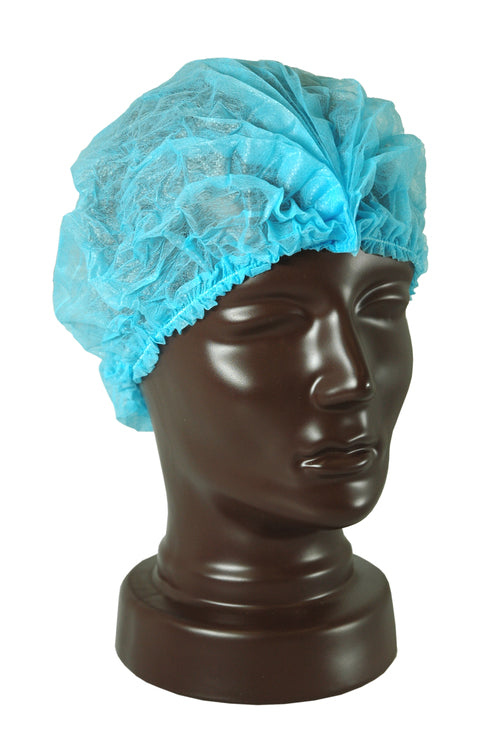 Weitawear Vlieshaube Princess C – 53 cm, 100 Stück – Blau, PP-Vlies, latexfrei