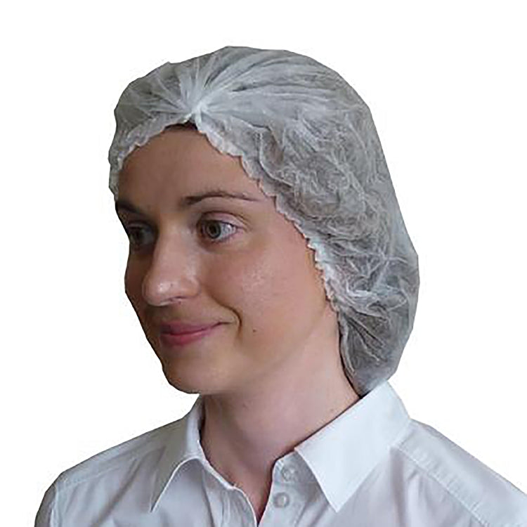 Einweg-Kopfhaube – 200 Stück – PP (Spinnvlies), 15 g/m², Weiss