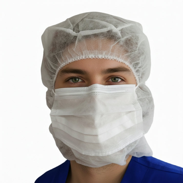 Weitawear Astrohaube mit Maske – Weiss, Polypropylen, 100 Stück