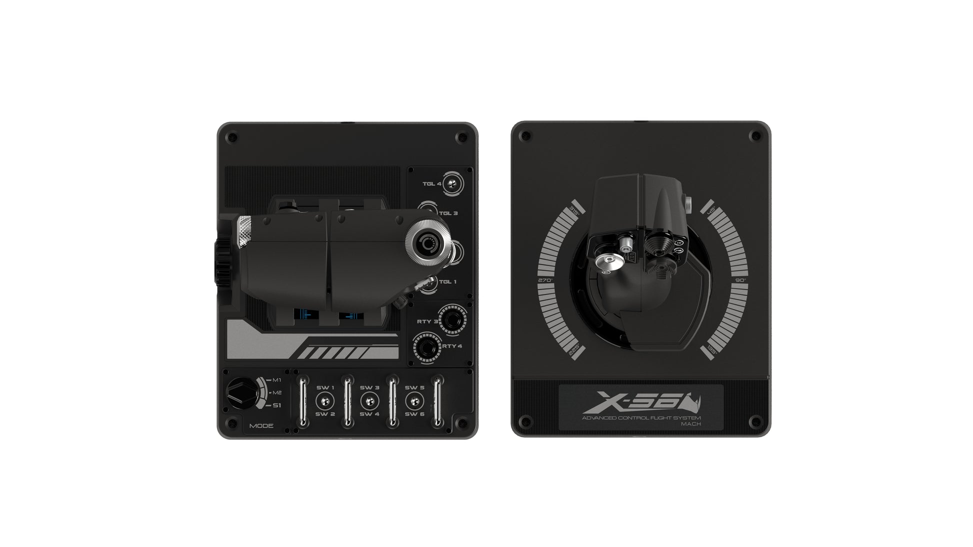 Logitech G Pro Flight X56 Rhino – Joystick – USB (kabelgebunden), RGB, Schwarz, für PC