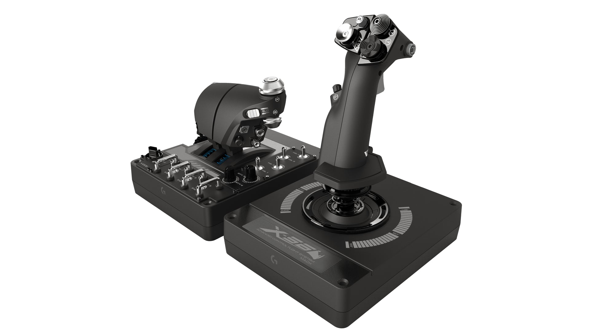 Logitech G Saitek Pro Flight X56 Rhino – Maus – Kabelgebunden (USB‑A), RGB-Beleuchtung, Schwarz