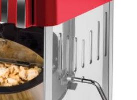 Unold Popcornmaker Retro 48535 – 50 g, 300 W, Kunststoff/Edelstahl – Rot/Silber