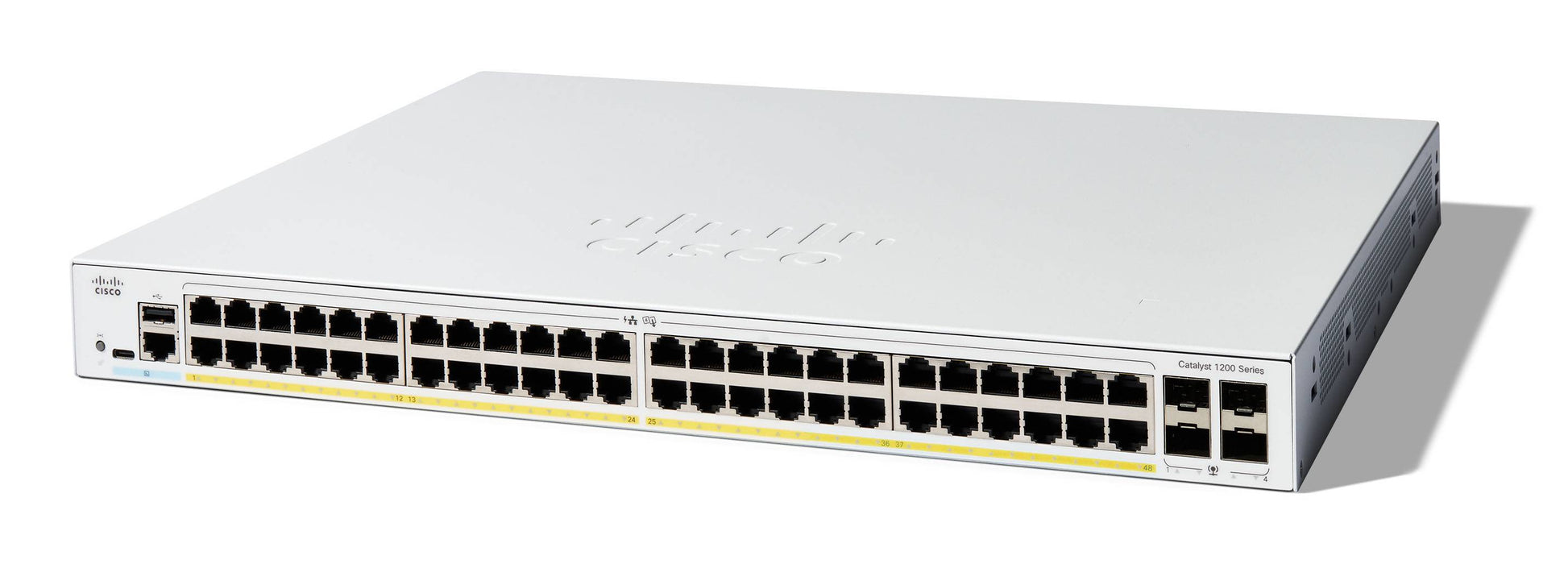 Cisco Catalyst C1200-48P-4G – Verwalteter L2/L3 Switch – 48× 1G, 4× SFP, PoE+, 19", 1U