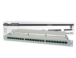 Digitus Cat6 (Klasse E) Patchpanel – 24× RJ-45, LSA, 1U, Grau
