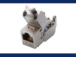 Digitus CAT 6A Keystone-Modul – Geschirmt, Werkzeugfreier Montageanschluss, 14×34×20 mm