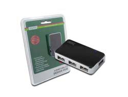 Digitus USB-Hub – USB 2.0 Mini-B, 4× USB-A, für Windows/Mac