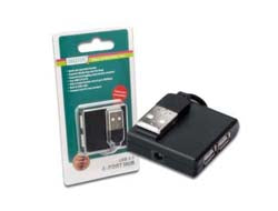 Digitus DA-70217 USB-Hub – USB 2.0, 4× USB-A, für Windows