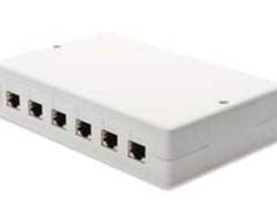 Digitus Aufputz-Gehäuse – für 6× Keystone-Module, Kunststoff, Weiss, 0,17×0,04×0,11 m