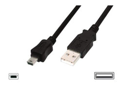Digitus USB-Kabel, USB-A zu Mini-USB, 1,0 m, USB 2.0