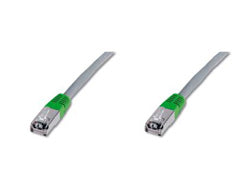 Digitus CAT 5E Patchkabel – 2 m, Grau, geschirmt, Crossover