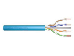 Digitus Installationskabel Kat. 6a – PoE, 500 m, blau, ungeschirmt, halogenfrei