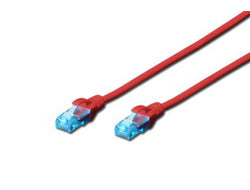Digitus CAT5E Patchkabel – 5 m, Rot, ungeschirmt