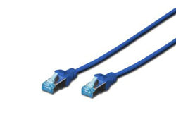 Digitus Patchkabel – 0,5 m, Blau, Cat5e SF-UTP