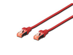 Digitus Patchkabel – 0,5 m, Rot, CAT6A, geschirmt (S-FTP)