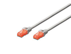 Digitus Patchkabel – 0,5 m, Grau, U-UTP, Kupfer, PVC-Mantel