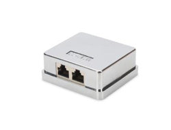 Digitus RJ-45-Kupplung – Cat6, 2× RJ-45, Silber