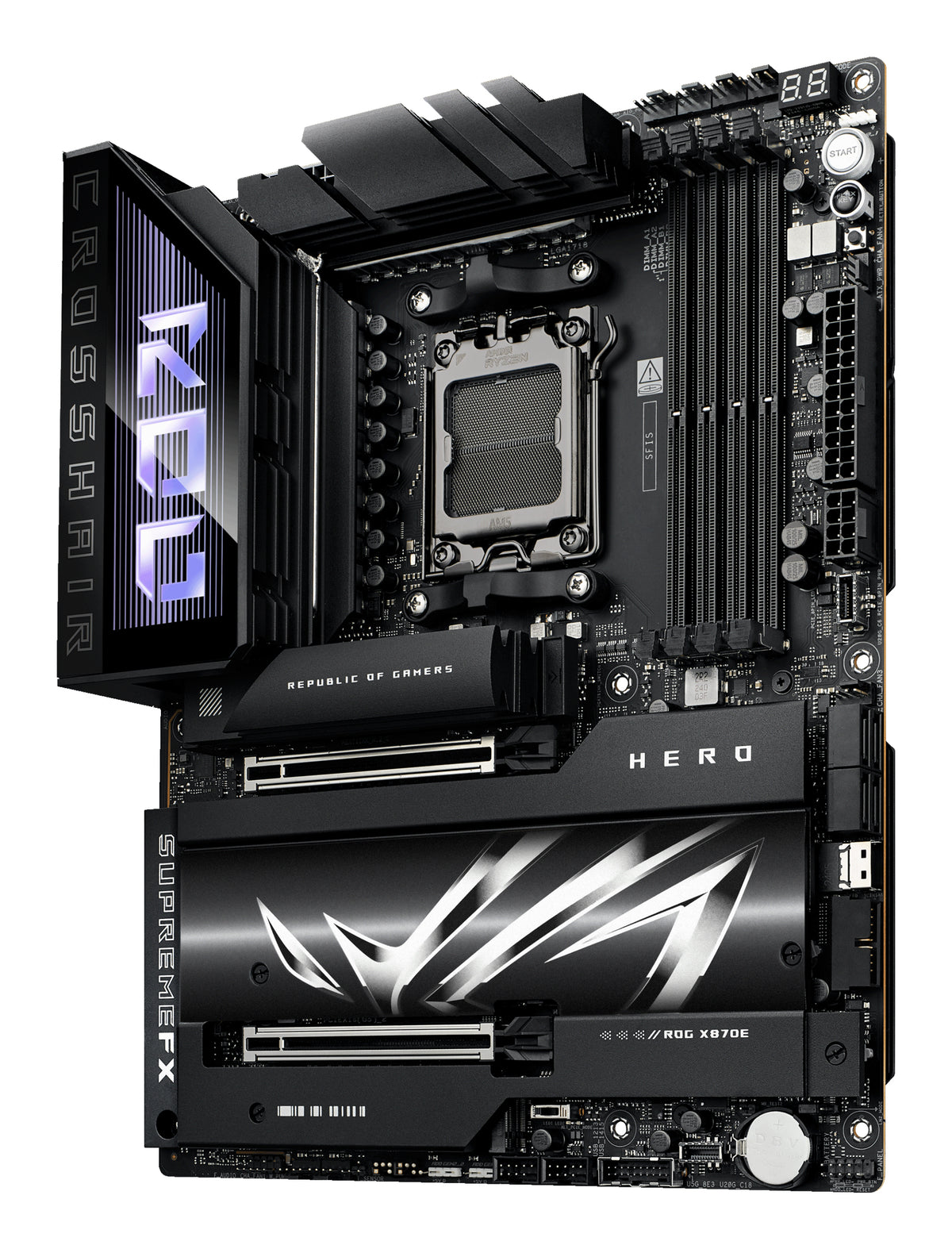 ASUS ROG CROSSHAIR X870E HERO – Mainboard – Sockel AM5, AMD X870E, ATX, DDR5