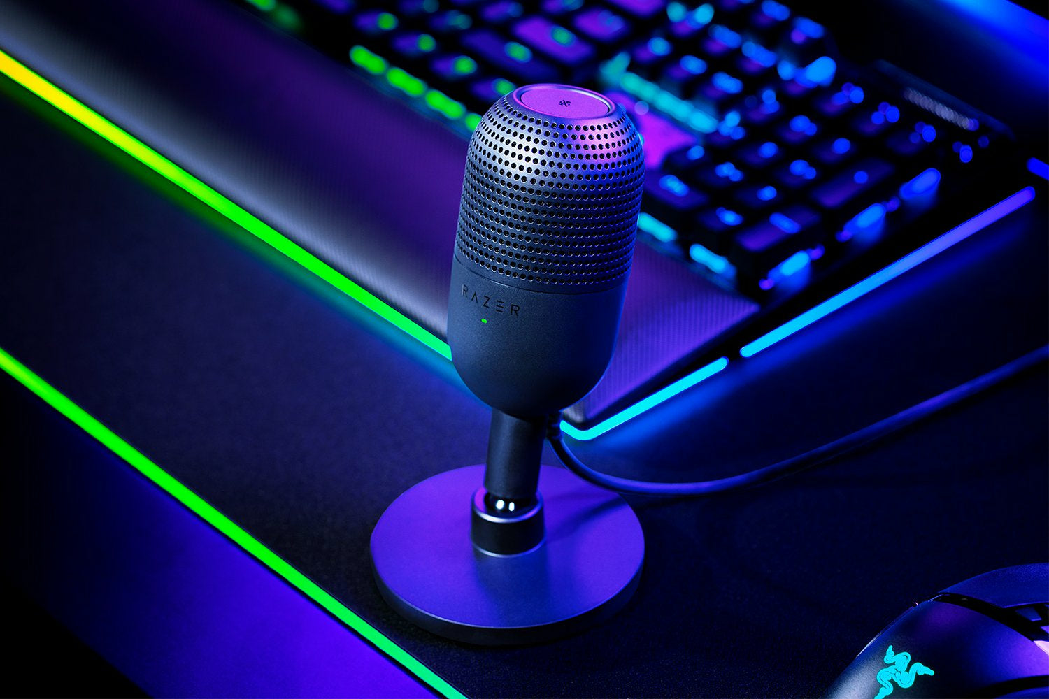 Razer Seiren V3 Mini – Tischmikrofon – USB-C, Superniere, 24 Bit/96 kHz – Schwarz