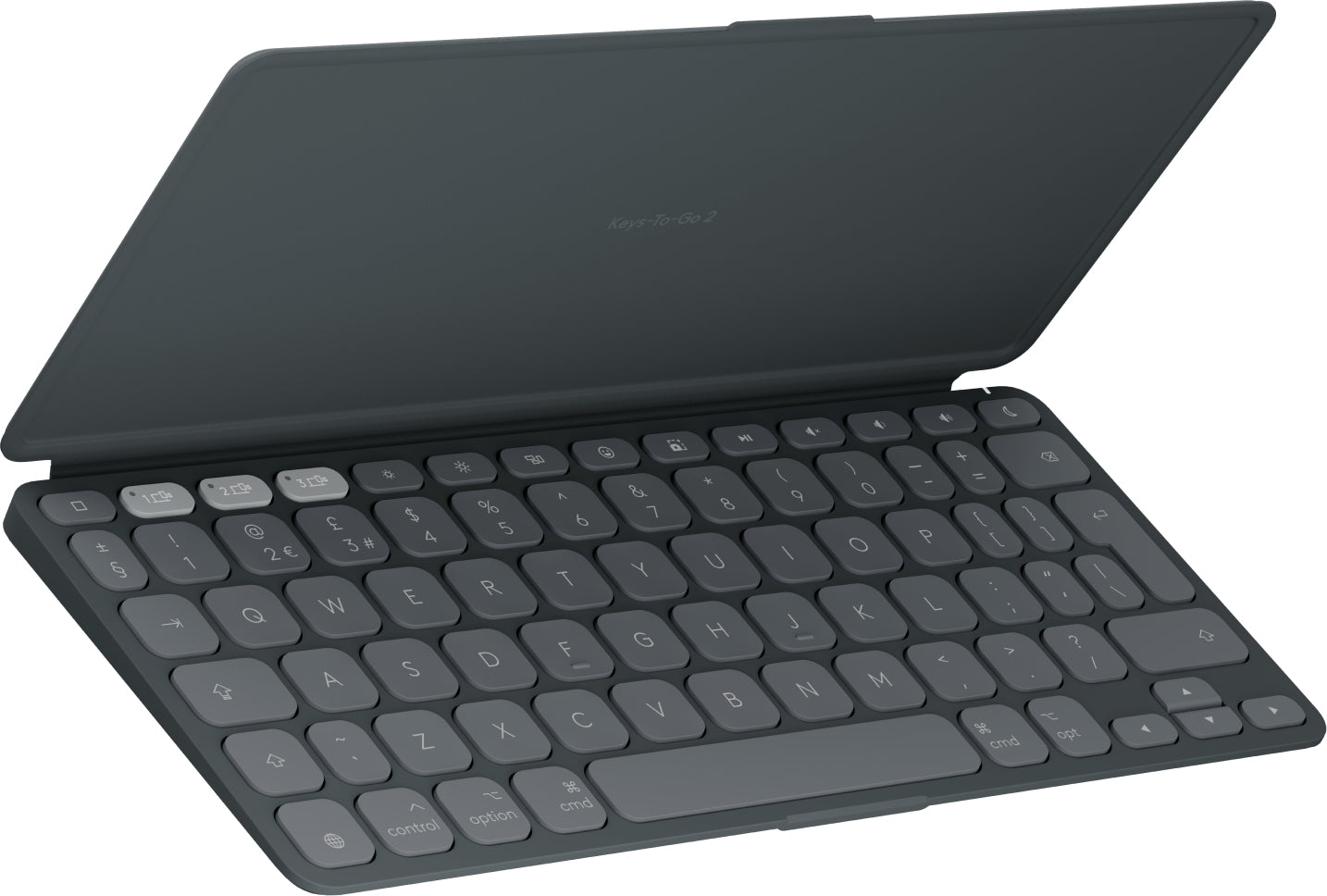 Logitech Keys-To-Go 2 – Tastatur, US-Layout (EN), Dunkelgrau