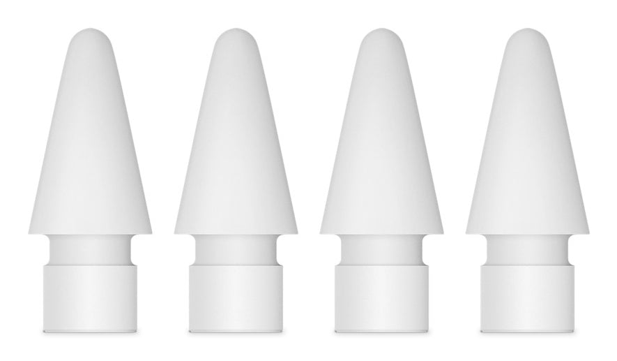 Apple Ersatzspitzen für Apple Pencil (1.–2. Gen., Pro, USB‑C) – 4er Pack, Weiss