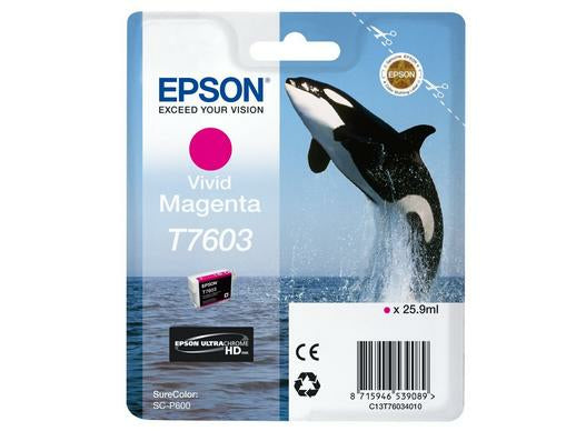 Epson Tintenpatrone T7603, Magenta, Hohe Reichweite, 1'356 Seiten, Original – für Epson-Drucker