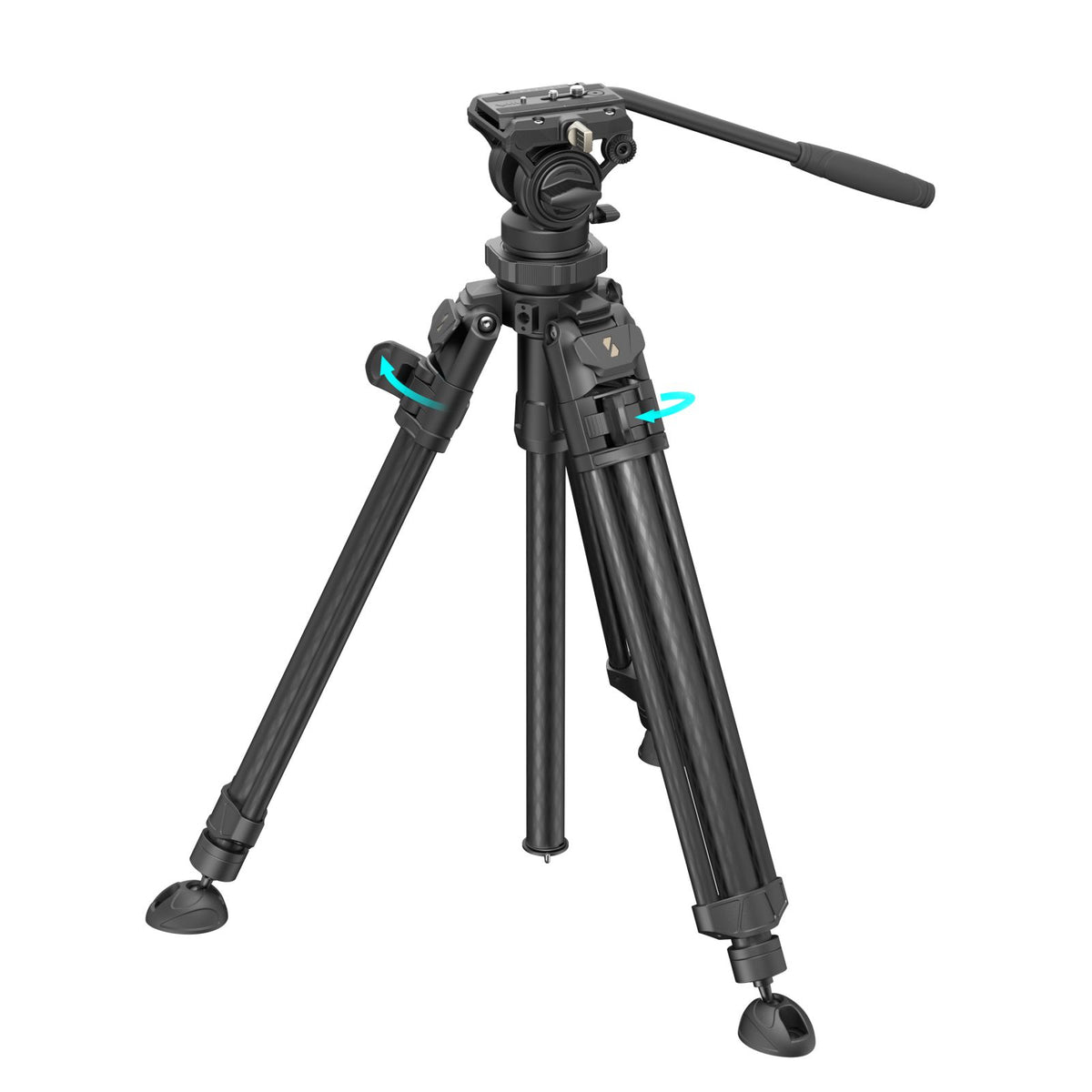 SmallRig AD-50 Pro Video-Stativ – bis 151 cm – Traglast 6 kg – Carbon/Schwarz
