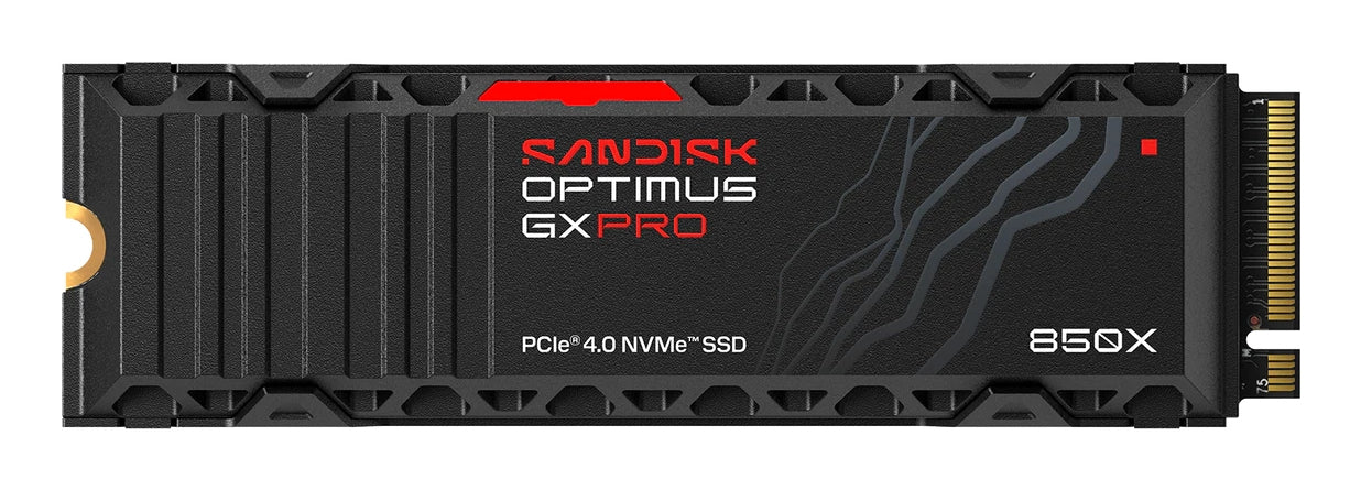 SanDisk Optimus GX PRO 850X 1 TB – M.2 NVMe SSD 2280, PCIe 4.0, 7300 MB/s lesen, 6300 MB/s schreiben, mit Kühlkörper