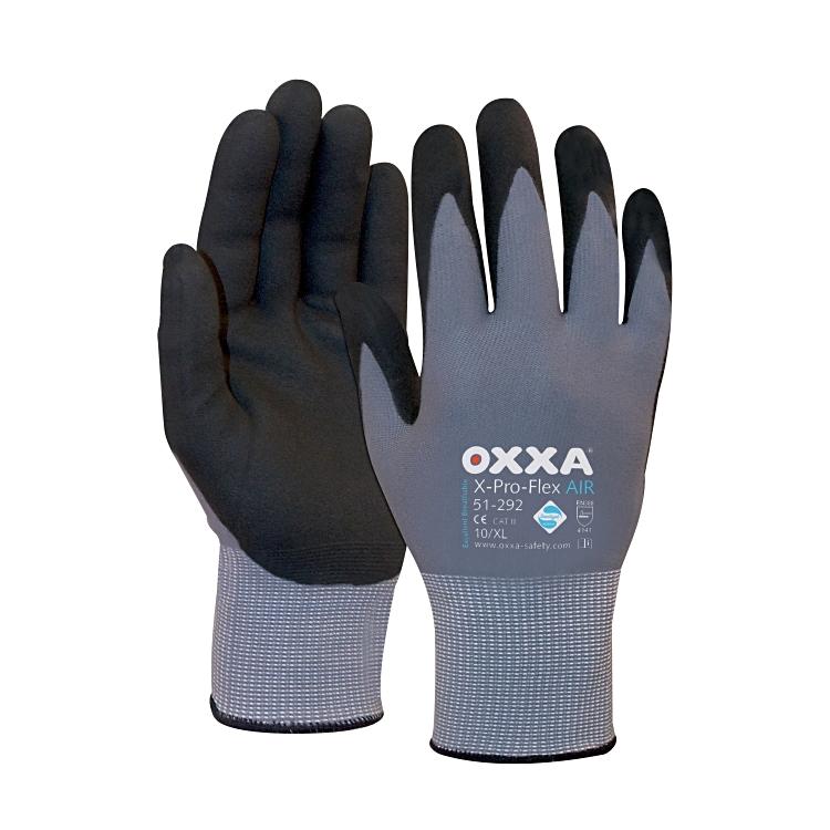 Oxxa Arbeitshandschuhe, X-Pro-Flex Air 51-292 – S, 1 Paar – Nylon, Nitrilschaum, atmungsaktiv, Anti-Rutsch